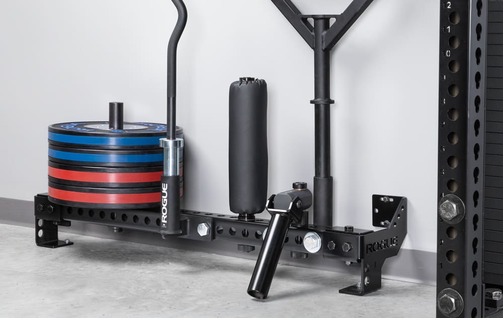 Squat rack outlet rails